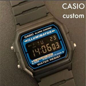 【新品】カシオ チープカシオ ブラックアウト　カスタム　液晶反転 腕時計 G-SHOCK timex 好きにも是非。