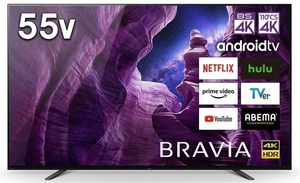 ★極上の展示品★BRAVIA KJ-55A8H SONY 4K有機ELテレビ 55インチ 2020年製 2021年12月購入 安心の6年保証付