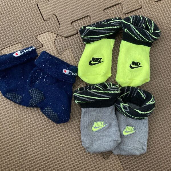 ベビー 靴下 3足セット NIKE Champion