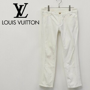  domestic regular goods *LOUIS VUITTON/ Louis Vuitton side line cotton ankle pants eggshell white series 38