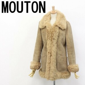  gorgeous * real mouton fur coat beige group 40