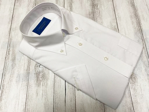 CARPENTARIA/カーペンタリア えり回り38　 形態安定 半袖 ドレスシャツ ワイシャツ ホワイト　697