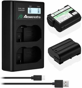# new goods # power extra Powerextra EN-EL15a EN-EL15b battery 2 piece . charger Nikon