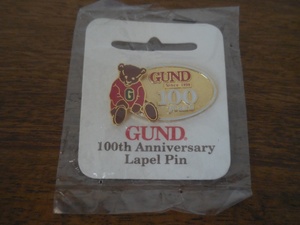 フランス☆古いピンズ 【GUND】デッドストック ピンバッジ PINS ピンバッチ イギリス くま クマ 熊 ベア 1998年