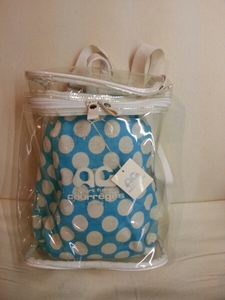  new goods with translation /courreges sport rucksack / turquoise /Y8900 jpy + tax / piping part . dirt equipped 