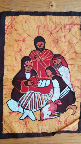 ★Nepal batik painting★Hand-dyed waxwork★Christ★④, artwork, painting, others