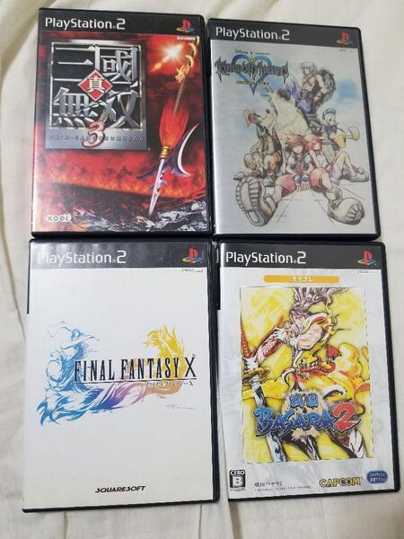 PS2 ソフト ４本セット★ FINALFANTASY X , キングダムハーツ , BASARA2 , 三國無双