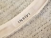 1.5万 美品 INDIVI（インディヴィ）★インディビ　グレー系　ツイード　裾シフォン　スカート　38　M相当_画像8