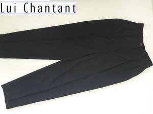 1.5万 超美品 Lui Chantant（ルイシャンタン） ★ワールド　濃紺　タックパンツ　ウール　38　M相当