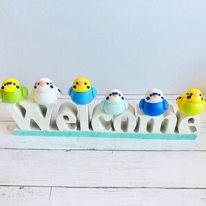 セキセイインコ ボード1 ハンドメイド 雑貨 鳥 スペース オブジェ インテリアグッズ 家具 結婚式 ブライダル 鳥用品 玄関