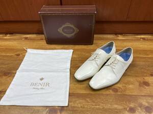 ★BENIR ベニル ブライダル 靴 27.0cm★ウエディング　シューズ 白　レザー　日本製