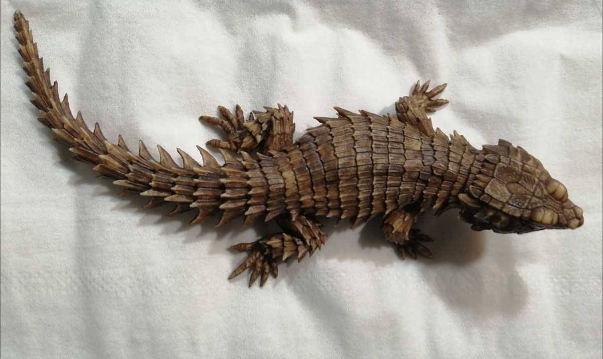 中華のおせち贈り物 塗装済み完成品 リアル アルマジロトカゲ 生き物大図鑑 バンダイ リペイント フル可動 生き物 Hlt No