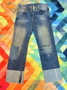 希少 Levi's LVCリーバイス501XX 赤耳 BIGE ヨーロッパ企画 リメイク リダン RE/DONE W28 L32ヴィンテージ