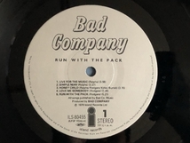美盤 バッド・カンパニー Bad Company 1976年 LPレコード バッド・カンパニー III Run With The Pack 国内盤 帯付 Paul Rodgers_画像8
