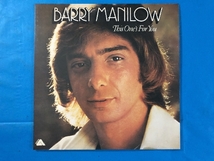 美盤 バリー・バニロウ Barry Manilow 1980年 LPレコード 想い出の中に This One's For You 国内盤 Pop_画像1