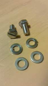  hexagon head bolt M6×12mm 2 piece & washer 2 kind each 2 sheets 