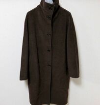 MaxMara マックスマーラ 15万程 ヴァージンウール コート 40 こげ茶色 レディース 美品 定価150,000円程 送料無料_画像2