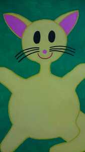 Art hand Auction Ilustración de arte original dibujada a mano tamaño B5 gato amarillo, historietas, productos de anime, ilustración dibujada a mano