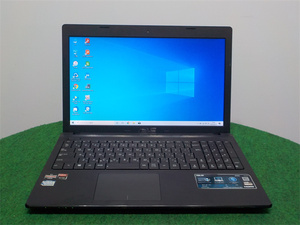 カメラ内蔵/中古/15.6型/ノートPC/Windows10/1000GB/4GB/AMD　E2-1800/ASUS　X55U　MSoffice2019搭載