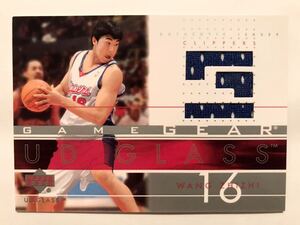 青色 Super Rare Blue Jersey 03 Upper Deck Wang Zhizhi Clippers Mavs Heat Panini NBA CBA Team China Yao Ming 王治 中国代表