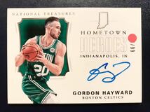 最高級直書/99 Auto 17-18 国宝 Panini Gordon Hayward ゴードン・ヘイワード 直筆 サイン NBA ユニフォーム Jazz Hornets ホーネッツ_画像1