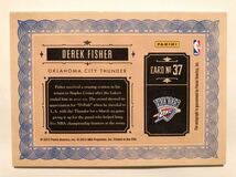 最高級直書/149 Auto レイカーズ レジェンド 12 Panini GS Derek Fisher デレック フィッシャー サイン NBA ユニフォーム Lakers 名選手_画像2