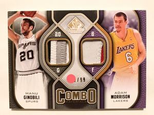 激レア/99 Patch 09-10 Upper Deck Manu Ginobili マヌ・ジノビリ NBA 実使用 Patch ユニフォーム Panini Spurs スパーズ バスケ 世界優勝