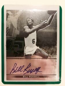 Super Rare 直書 Auto 11回優勝 13 Leaf Bill Russell ビル・ラッセル 直筆 サイン NBA セルティックス Celtics USC Panini バスケ MVP HOF