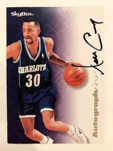 Dad’s Auto 1996 Skybox Dell Curry デル・カリー 直筆 サイン NBA Hornets ユニフォーム Panini ステフィン カリー 親父 1994 6th Man