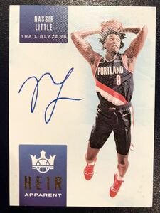 直書/149 RC Auto 19-20 Panini Court Kings Nassir Little ナシール・リトル NBA ルーキー サイン Blazers ユニフォーム Suns サンズ