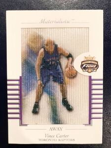 SSP 人気インサート ★ 01-02 Fleer Focus Materialistic Vince Carter ヴィンス・カーター Panini NBA ラプターズ Raptors レジェンド