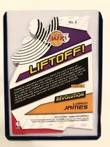 人気 Die-cut インサート 19-20 Panini Liftoff LeBron James レブロン・ジェームズ NBA ユニフォーム レイカーズ Lakers バスケ 優勝 MVP_画像2