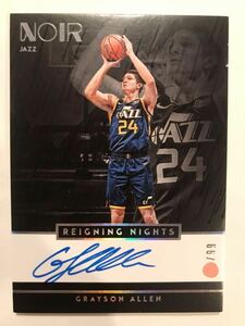 最高級直書/99 RC Auto 18 Panini Noir Reigning Nights Grayson Allen グレイソン・アレン 直筆 ルーキー サイン バスケ NBA Suns サンズ