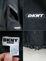 90'S DKNY JEANS ダナキャラン フリース プルオーバージャケット(S)ブラック_画像7