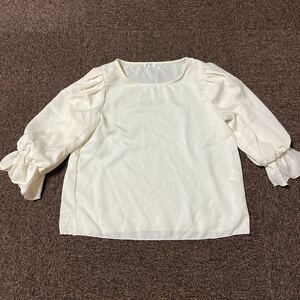 * мед z белый одноцветный cut and sewn M женский tops блуза "теплый" белый монтировка серия 