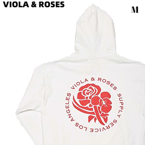 M 新品【VIOLA&ROSES CLASSIC HOODIE No. 001 B/S(WHITE) ヴィオラ ＆ ローゼス フーディ パーカー VIOLA & ROSES パーカー ホワイト】