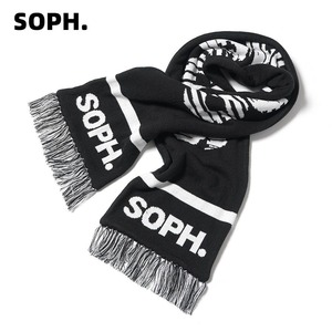 新品【SOPH.20 MUFFLER ソフネット マフラー BLACK SOPHNET. メンズ ストール スカーフ soph.20 scarf SOPH.設立20周年記念 黒 ブラック】