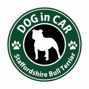 [do Guin car ] start ba manner car sticker -* staff .-do car - bull terrier 