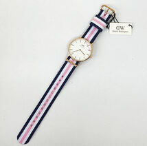 ダニエルウェリントン Daniel Wellington DW00100034 　ピンク ユニセックス 新品未使用　長期保管品　電池交換済 ナイロンベルト_画像2