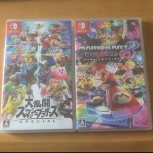 Nintendo Switch 大乱闘スマッシュブラザーズSPECIAL マリオカート8デラックス 中古2点セット