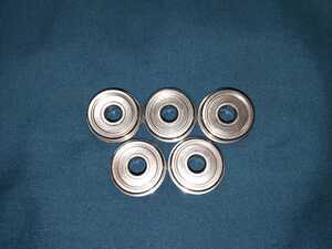 (3/6) ベアリング 深溝玉軸受け FL625ZZ 外径16mm 内径5mm 厚み5mm フランジ径18mm フランジ厚み1mm 未使用 5個セット