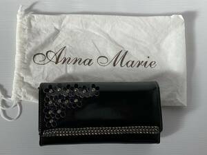 【新品】Anna Marie アンナマリー　二つ折り財布　(ギャランティーカード有り) BLACK