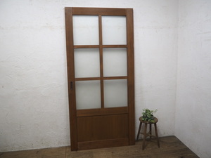 taZ0749*(3)[H201cm×W95cm]* очень большой размер * высота. есть большой старый из дерева стекло дверь * старый двери раздвижная дверь старый дом в японском стиле воспроизведение преобразование retro Vintage M сосна 