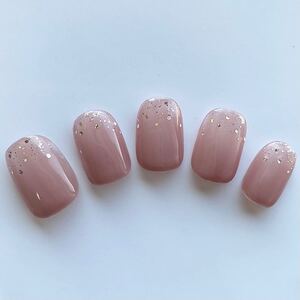 付け爪 ネイルアート ショートネイルチップ ジェル ナチュラルカラー