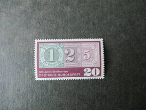 切手発行125年ーサーン・タキスの1番切手　１種完　1965年　未使用　ドイツ連邦共和国　VF/NH