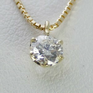 ダイヤモンド ネックレス K18 一粒 1.0ct 鑑定書付 1.003ct Gカラー SI2クラス VGカット CGL