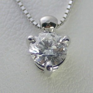 ダイヤモンド ネックレス プラチナ 一粒 0.3ct 鑑定書付 0.301ct Dカラー SI2クラス 3EXカット CGL