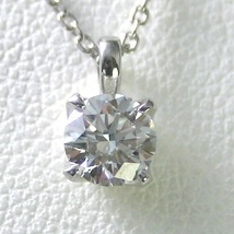 ダイヤモンド ネックレス プラチナ 一粒 0.3ct 鑑定書付 0.346ct Hカラー SI1クラス VGカット CGL_画像1