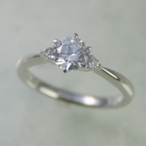 婚約指輪 安い プラチナ ダイヤモンド リング 0.3カラット 鑑定書付 0.346ct Hカラー SI1クラス VGカット CGL
