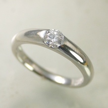 婚約指輪 安い プラチナ ダイヤモンド リング 0.2カラット 鑑定書付 0.218ct Dカラー SI2クラス 3EXカット CGL_画像1